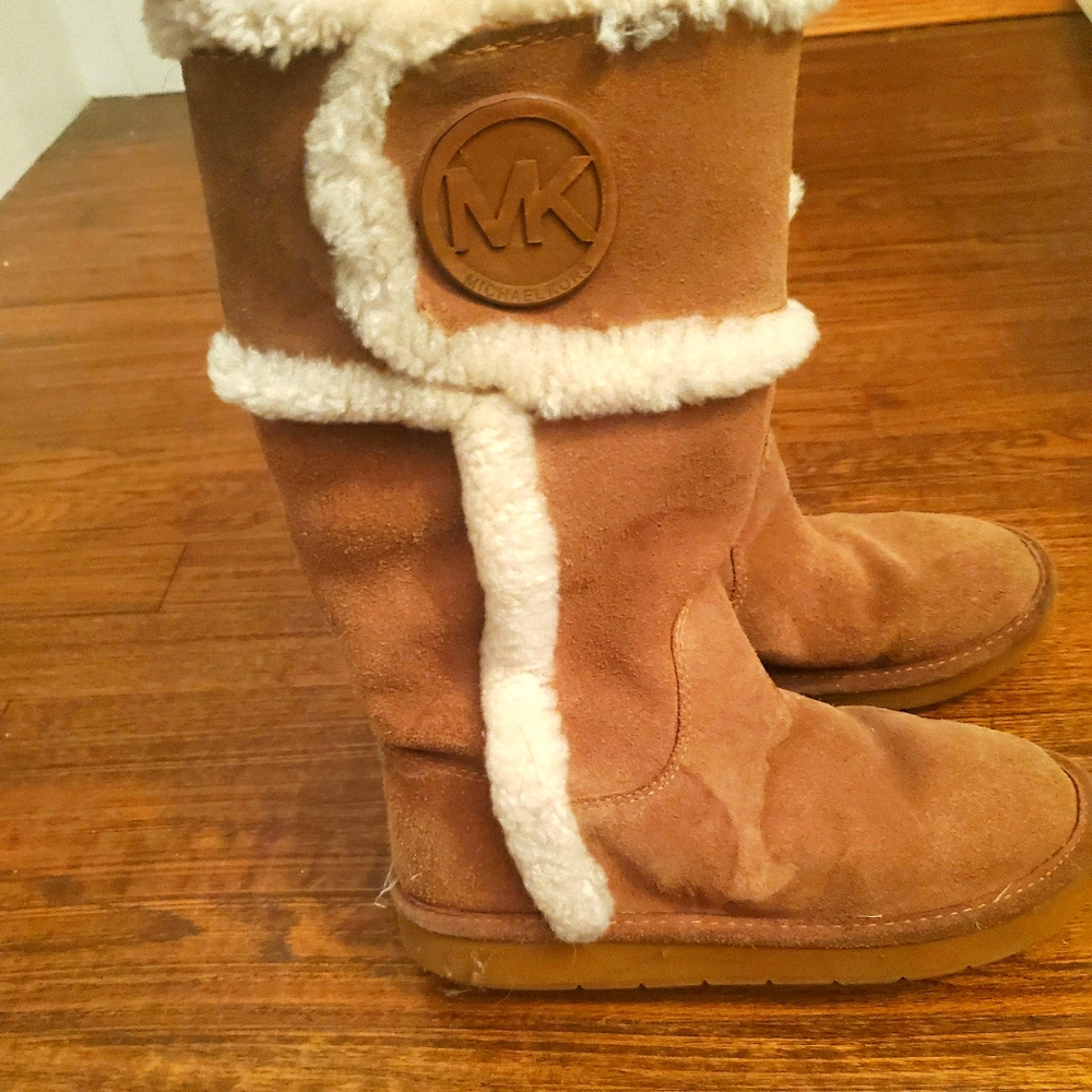 MK Tan Boots